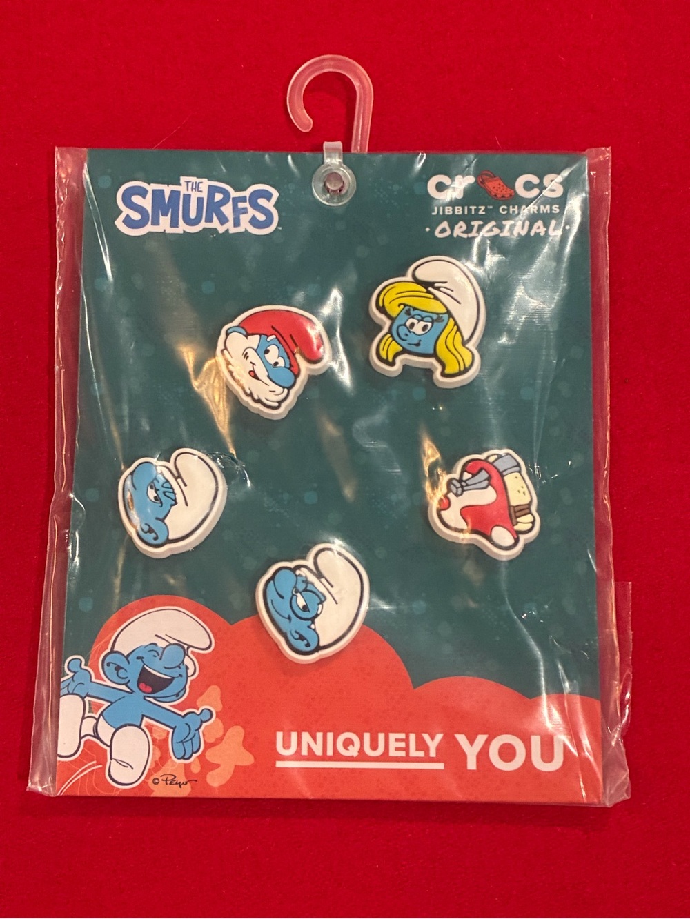 CROCS The Smurfs Jibbitz Charm Pack - Blue, White, Red, Yellow